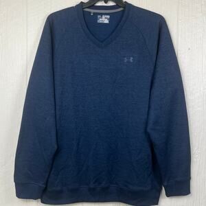 Under Armour Coldgear pullover Sweater/sweatshirt  men’s 2XL Blue V-neck